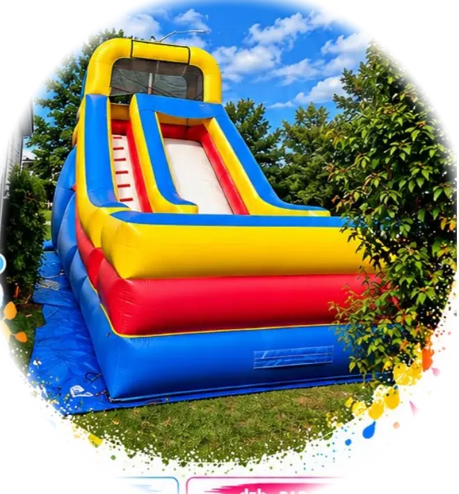 Glissade Multicolore — jeu gonflable à louer